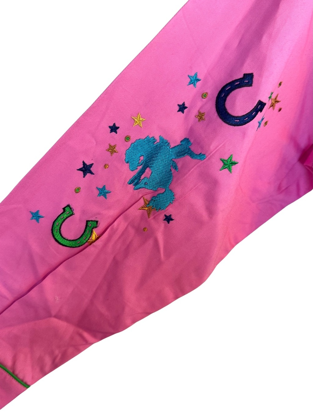 Girls Pink Embroidered Western Shirt - Picture 2 of 4